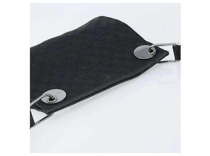 Borsa a Spalla GG Canvas Gucci Nera Argento 120841 Auth ep13711 Nero - vista 6