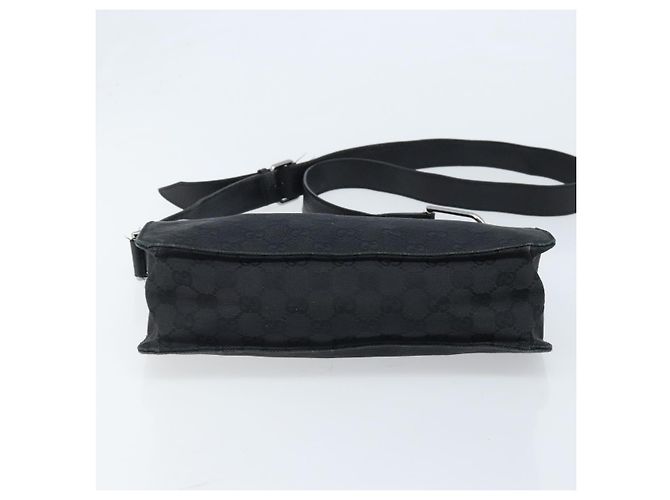 Borsa a Spalla GG Canvas Gucci Nera Argento 120841 Auth ep13711 Nero - vista 9