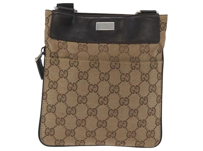 Borsa a Spalla GG Canvas Gucci Beige Argento 019 0349 Auth BSZ031A - vista 2