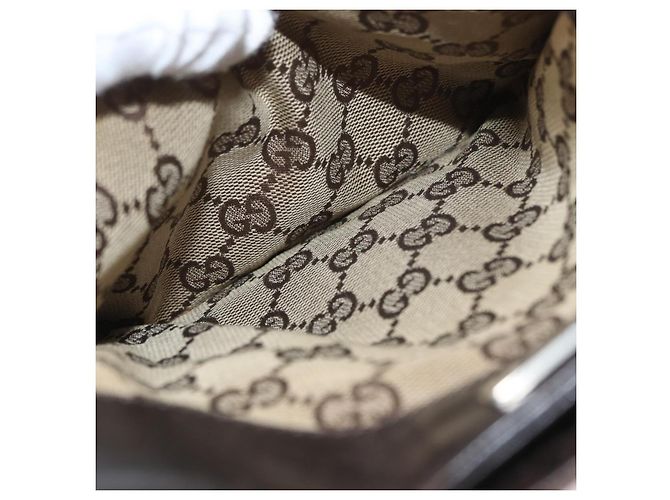 Borsa a Spalla GG Canvas Gucci Beige Argento 019 0349 Auth BSZ031A - vista 20