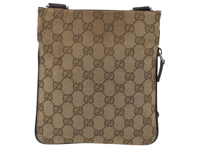 Borsa a Spalla GG Canvas Gucci Beige Argento 019 0349 Auth BSZ031A - vista 3
