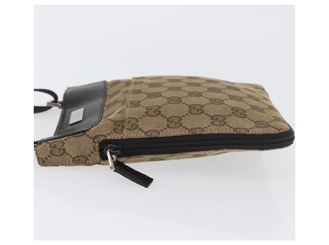 Borsa a Spalla GG Canvas Gucci Beige Argento 019 0349 Auth BSZ031A - vista 5