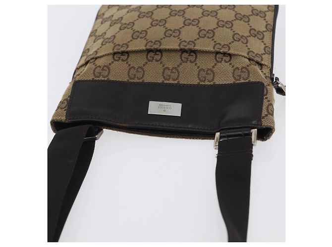 Borsa a Spalla GG Canvas Gucci Beige Argento 019 0349 Auth BSZ031A - vista 6