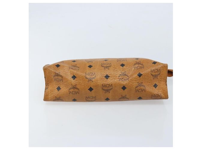 MCM Logogram Vicetos Clutch Bag in Pelle PVC Marrone Auth 173703 - vista 7