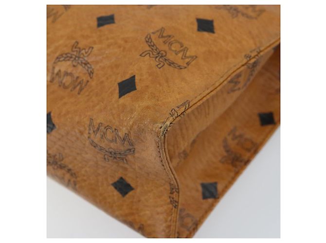 MCM Logogram Vicetos Clutch Bag in Pelle PVC Marrone Auth 173703 - vista 8