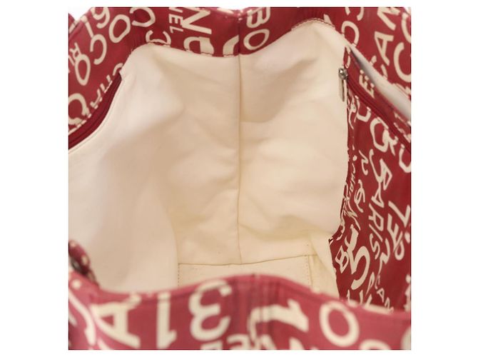 CHANEL Borsa Tote By Sea Line Canvas Rossa CC Auth BA11415A Rosso - vista 16
