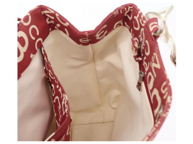 CHANEL Borsa Tote By Sea Line Canvas Rossa CC Auth BA11415A Rosso - vista 17
