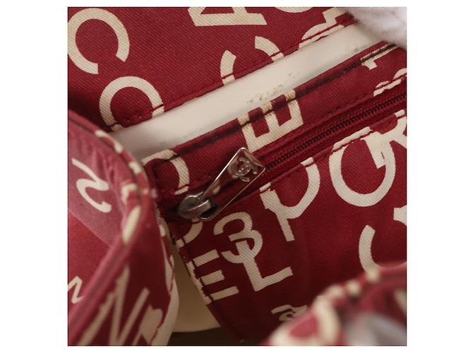 CHANEL Borsa Tote By Sea Line Canvas Rossa CC Auth BA11415A Rosso - vista 20