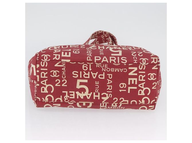 CHANEL Borsa Tote By Sea Line Canvas Rossa CC Auth BA11415A Rosso - vista 9