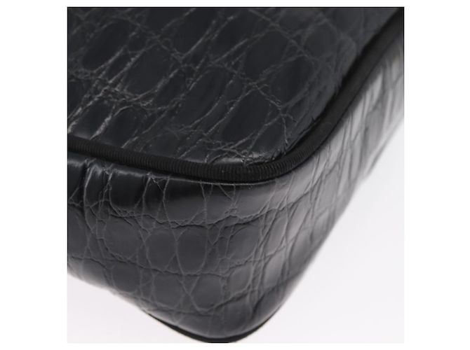Borsa a Spalla Salvatore Ferragamo in Pelle Nera Oro Auth ka3122A Nero D'oro - vista 10
