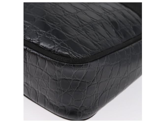 Borsa a Spalla Salvatore Ferragamo in Pelle Nera Oro Auth ka3122A Nero D'oro - vista 11