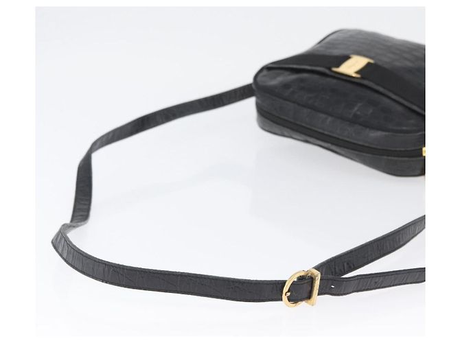 Borsa a Spalla Salvatore Ferragamo in Pelle Nera Oro Auth ka3122A Nero D'oro - vista 7