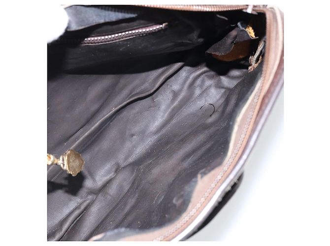 Gucci Borsa a Spalla GG Supreme PVC Beige Oro Auth ka3220 D'oro - vista 18