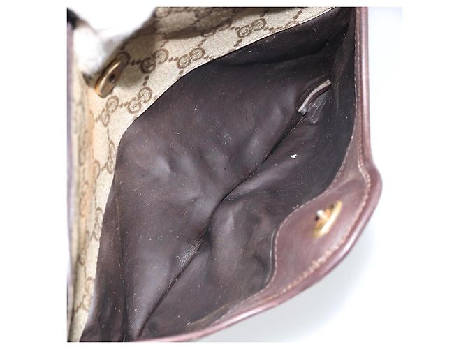 Gucci Borsa a Spalla GG Supreme PVC Beige Oro Auth ka3220 D'oro - vista 25