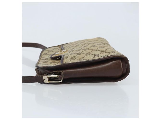Gucci Borsa a Spalla GG Supreme PVC Beige Oro Auth ka3220 D'oro - vista 5