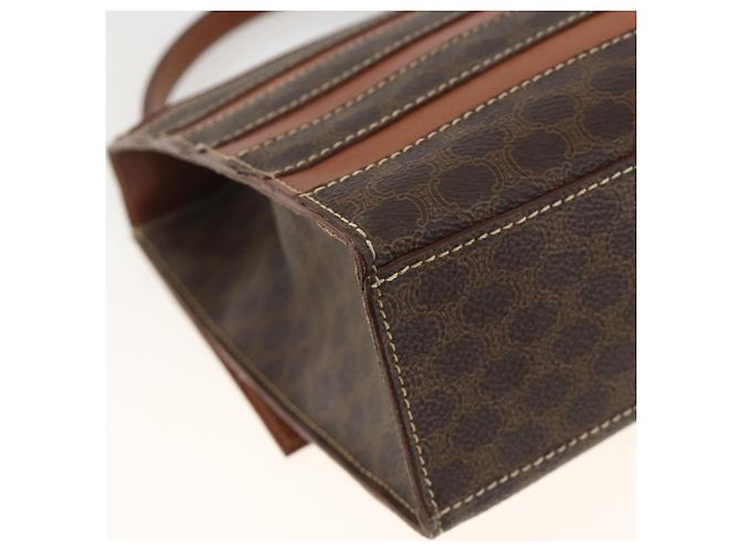 Céline Bolsa de mão em lona Macadam CELINE em couro PVC marrom dourado Auth 174439 - vista 13