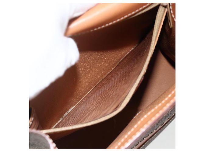 Céline Bolsa de mão em lona Macadam CELINE em couro PVC marrom dourado Auth 174439 - vista 20