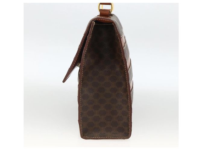 Céline Bolsa de mão em lona Macadam CELINE em couro PVC marrom dourado Auth 174439 - vista 5