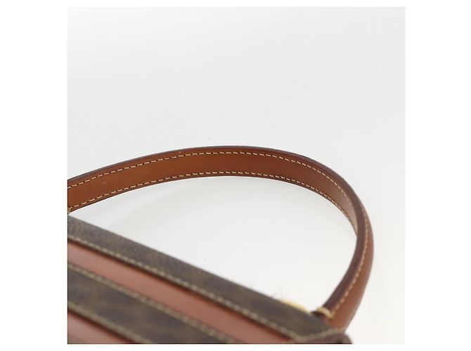 Céline Bolsa de mão em lona Macadam CELINE em couro PVC marrom dourado Auth 174439 - vista 8