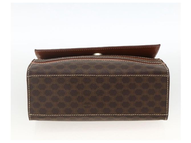 Céline Bolsa de mão em lona Macadam CELINE em couro PVC marrom dourado Auth 174439 - vista 9