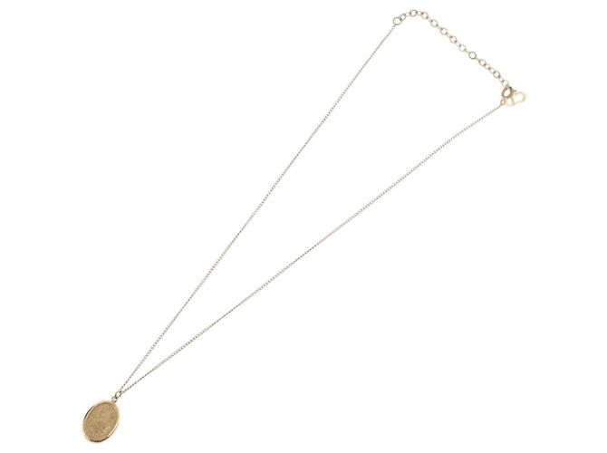 Collana Christian Dior in metallo dorato Auth BA11480 - vista 10