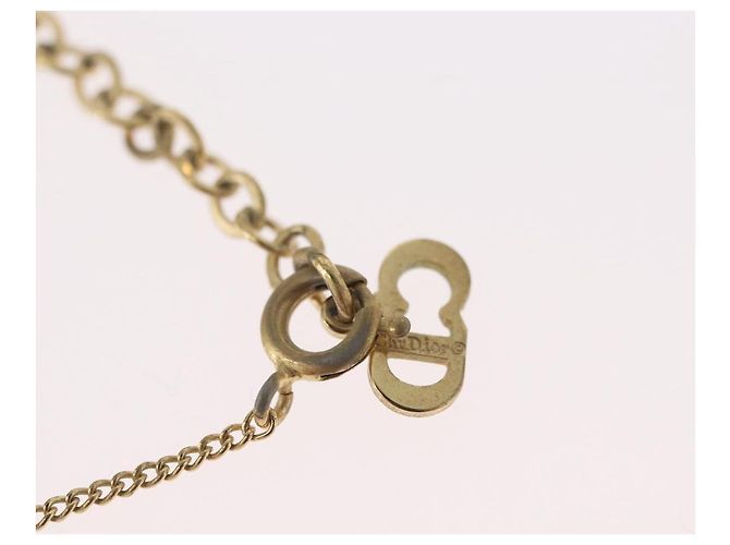 Collana Christian Dior in metallo dorato Auth BA11480 - vista 17