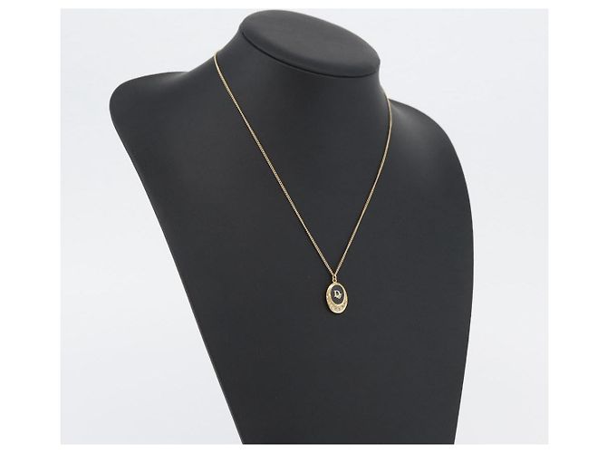 Collana Christian Dior in metallo dorato Auth BA11480 - vista 18