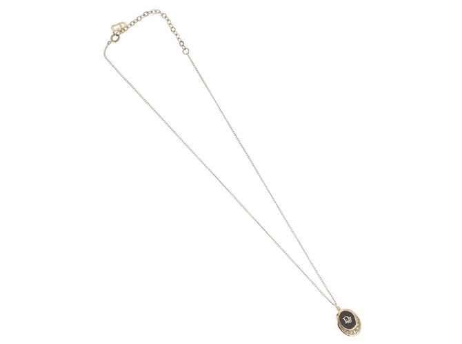 Collana Christian Dior in metallo dorato Auth BA11480 - vista 2