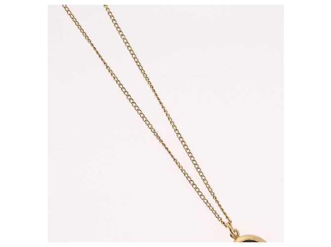 Collana Christian Dior in metallo dorato Auth BA11480 - vista 4
