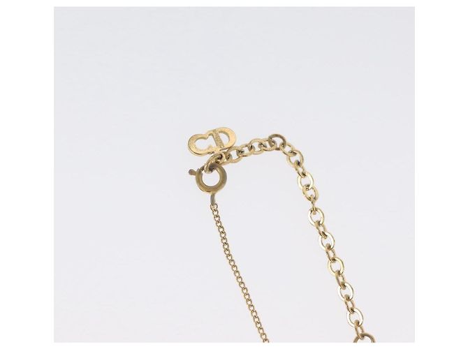 Collana Christian Dior in metallo dorato Auth BA11480 - vista 9