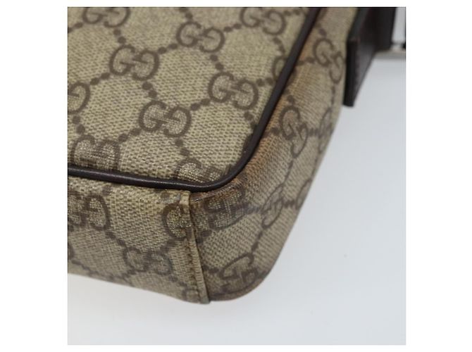 Borsa a Spalla GG Supreme PVC Beige Argento di GUCCI 122754 Auth ARZ682A - vista 10