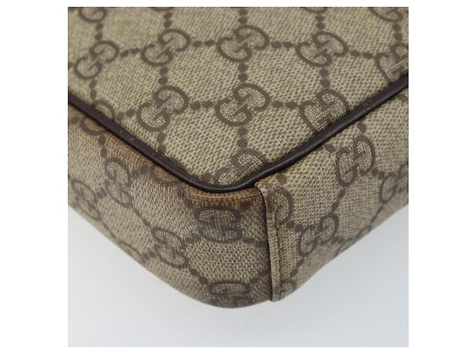Borsa a Spalla GG Supreme PVC Beige Argento di GUCCI 122754 Auth ARZ682A - vista 11