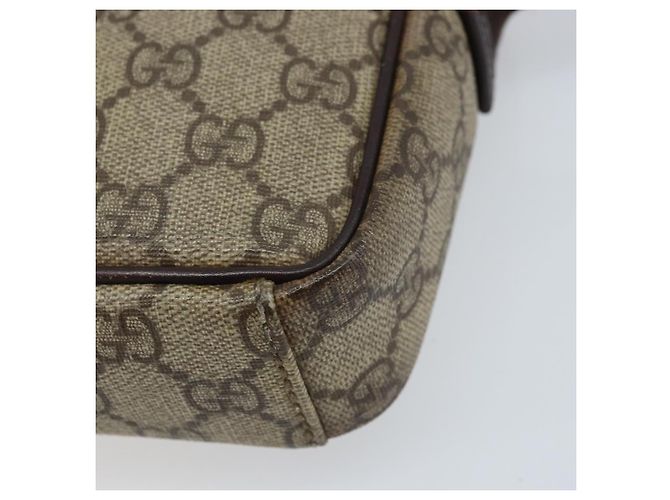 Borsa a Spalla GG Supreme PVC Beige Argento di GUCCI 122754 Auth ARZ682A - vista 12