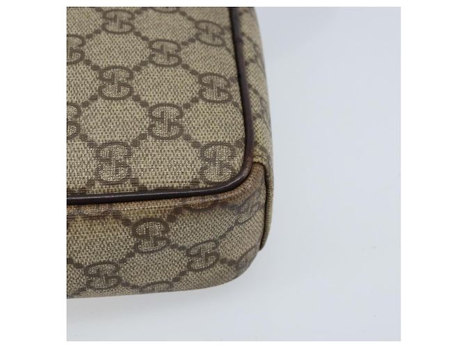 Borsa a Spalla GG Supreme PVC Beige Argento di GUCCI 122754 Auth ARZ682A - vista 13