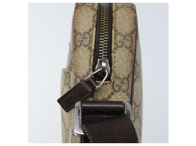 Borsa a Spalla GG Supreme PVC Beige Argento di GUCCI 122754 Auth ARZ682A - vista 15