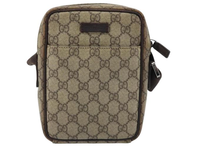 Borsa a Spalla GG Supreme PVC Beige Argento di GUCCI 122754 Auth ARZ682A - vista 2