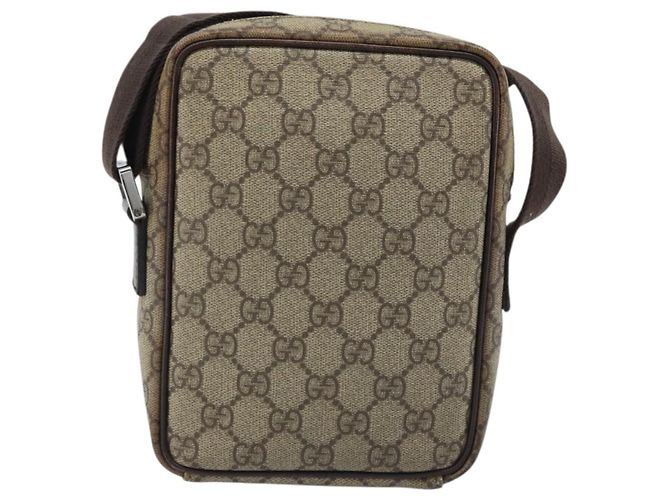 Borsa a Spalla GG Supreme PVC Beige Argento di GUCCI 122754 Auth ARZ682A - vista 3