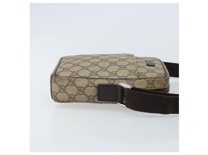 Borsa a Spalla GG Supreme PVC Beige Argento di GUCCI 122754 Auth ARZ682A - vista 4