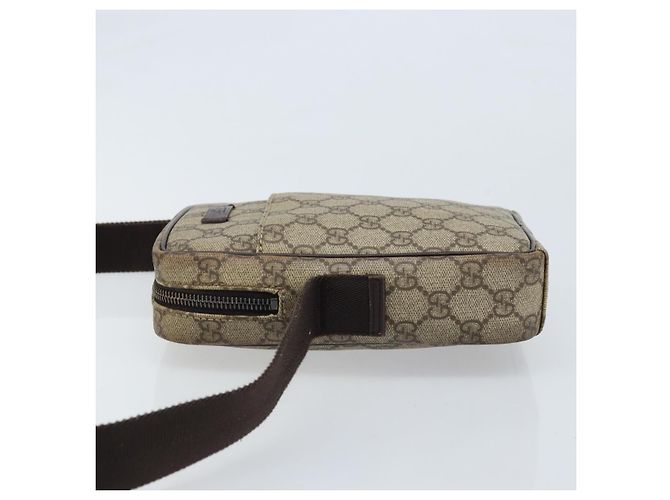 Borsa a Spalla GG Supreme PVC Beige Argento di GUCCI 122754 Auth ARZ682A - vista 5