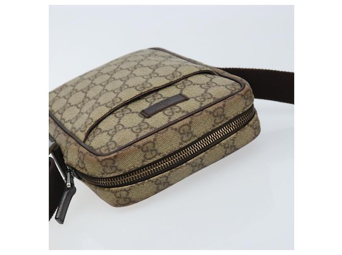 Borsa a Spalla GG Supreme PVC Beige Argento di GUCCI 122754 Auth ARZ682A - vista 6