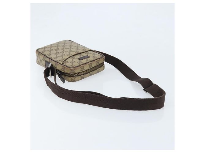 Borsa a Spalla GG Supreme PVC Beige Argento di GUCCI 122754 Auth ARZ682A - vista 7