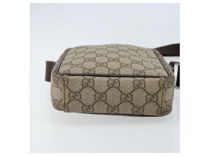 Borsa a Spalla GG Supreme PVC Beige Argento di GUCCI 122754 Auth ARZ682A - vista 9