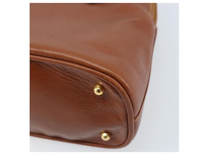Borsa a mano Gucci Bamboo in pelle marrone oro 000 2058 0290 Auth bs33974 D'oro - vista 12