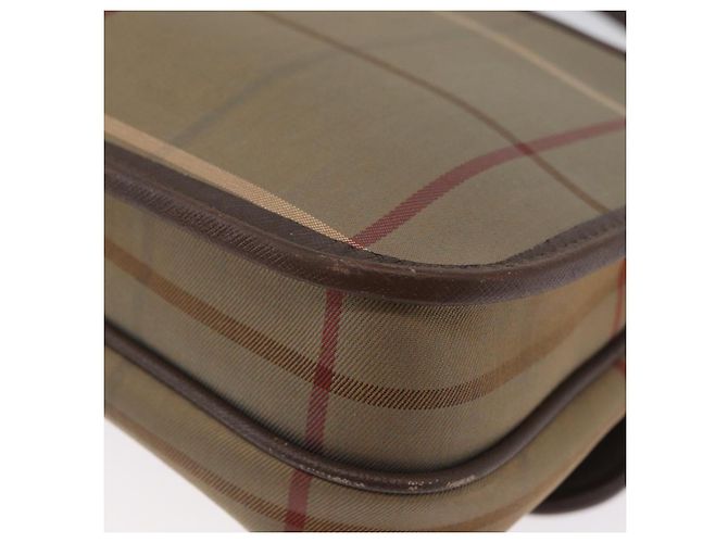 Borsa a Spalla Burberrys Nova Check in Tela Marrone Oro Auth bs33876 D'oro - vista 13