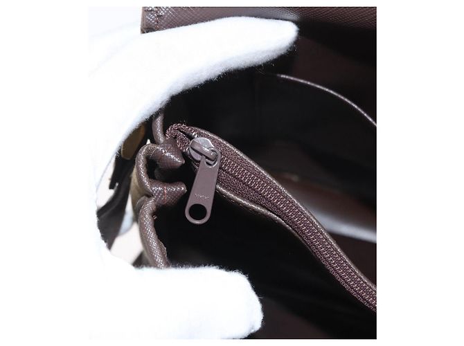 Borsa a Spalla Burberrys Nova Check in Tela Marrone Oro Auth bs33876 D'oro - vista 23