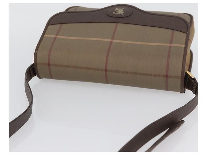 Borsa a Spalla Burberrys Nova Check in Tela Marrone Oro Auth bs33876 D'oro - vista 6