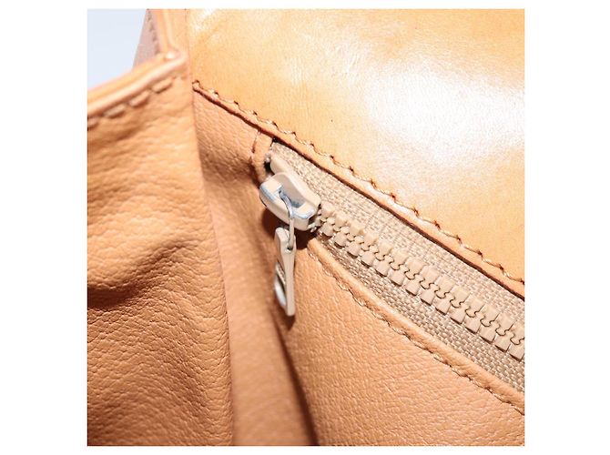 Céline Borsa a Spalla Circolare in Tela Macadam CELINE PVC Beige Oro Auth ARZ313 D'oro - vista 20