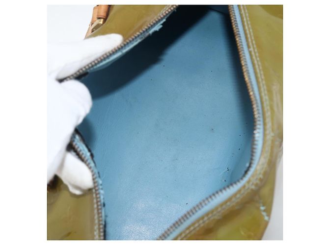 LOUIS VUITTON Borsa a Mano Monogram Vernis Bedford Blu Baby M91007 LV Auth 173385 Blu chiaro - vista 11
