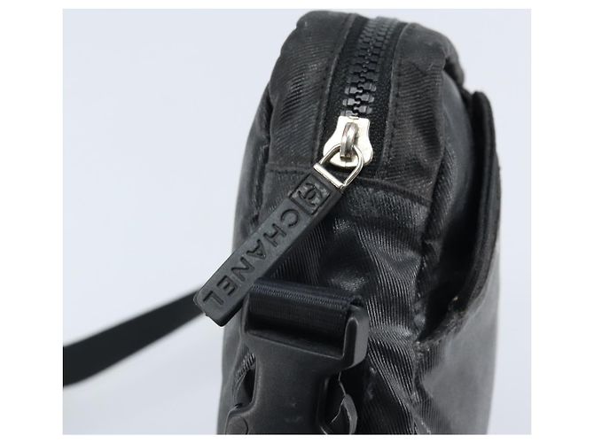 Borsa a Spalla CHANEL in Tela Rivestita Nera CC Auth bs34014 Nero - vista 15