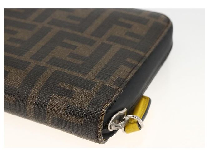 FENDI Zucca Canvas Lange Brieftasche Schwarz Braun Auth ki6613V - Ansicht 15